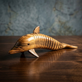 Handcrafted Articulated Wooden Dolphin | Flexible Wooden Desk Toy & Home Decor