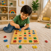 Wooden Math Puzzle Board Game | Educational Learning Toy for Kids | Number & Counting Skills